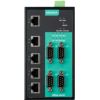 4 RS-232/422/485 ports, 5 10/100M Ethernet ports, 12 to 48 VDC, 2 kV isolation protection, 0 to 60°C operating temperatureMOXA